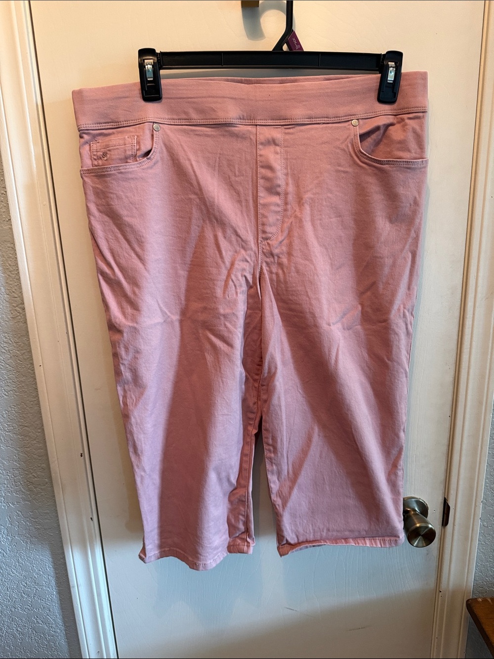 Gloria Vanderbilt Dusty Pink Pull-On Capris